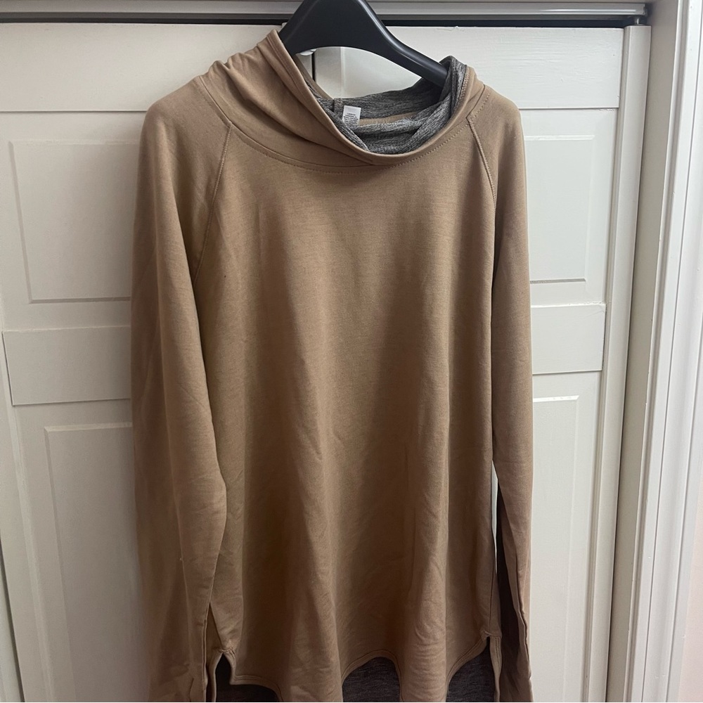 NWOT Beige Cowl neck pullover